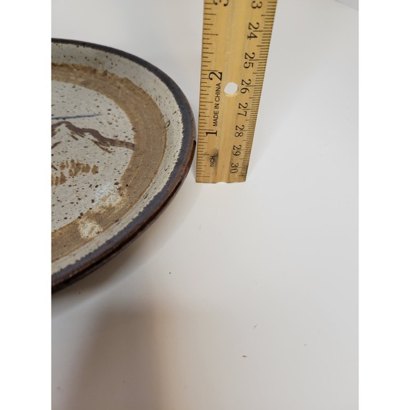 Hand Painted Glossy Mountain 7" Plate Gift Collectible - Picture 4 of 5